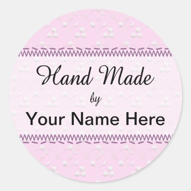 Pegatina de costura de mano (Anverso)