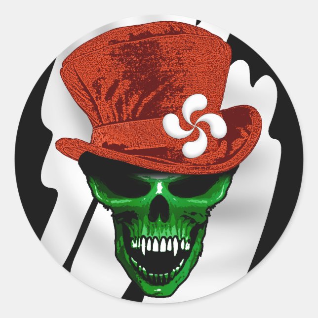 Pegatina de cráneo vasco (Anverso)