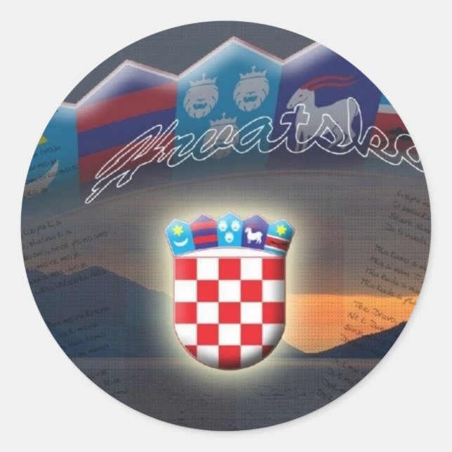 Pegatina de Croacia (Anverso)