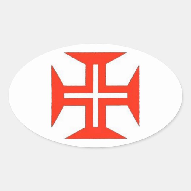 Pegatina de Cross Oval de Portugal (Anverso)