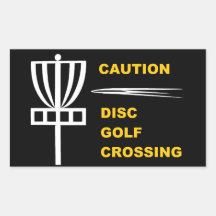 Pegatina de Cruce de Golf con Disco de Precaución