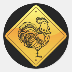Pegatina de cruce de pollos