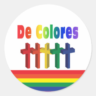 Pegatina de Cruces de Colores marchando