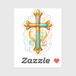 Pegatina de Cruz de Fe