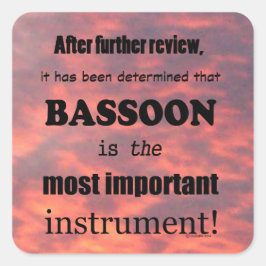 Pegatina de cuadrado de instrumentos más important