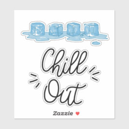 Pegatina de Cubos de hielo de fusión