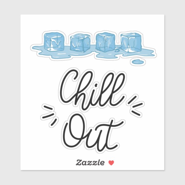 Pegatina de Cubos de hielo de fusión (Hoja)