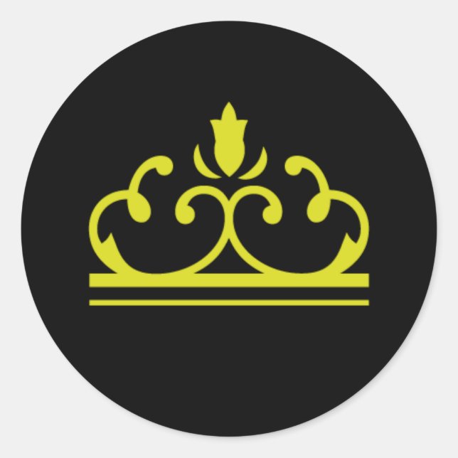 Pegatina de cuento de hadas de oro amarillo (Anverso)