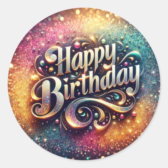 Pegatina de cumpleaños (Anverso)