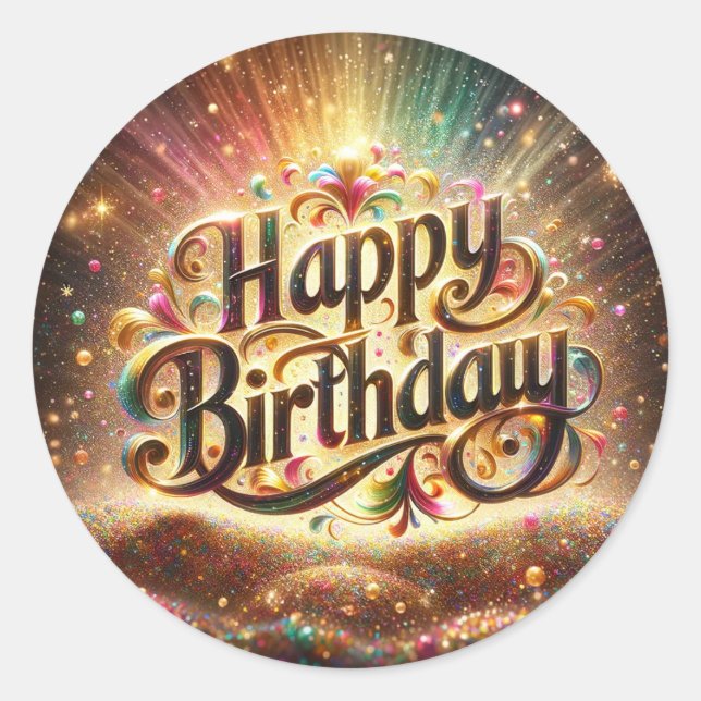 pegatina de cumpleaños (Anverso)