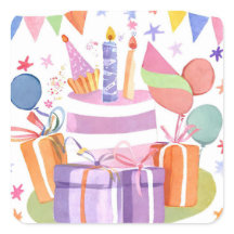 Pegatina de cumpleaños