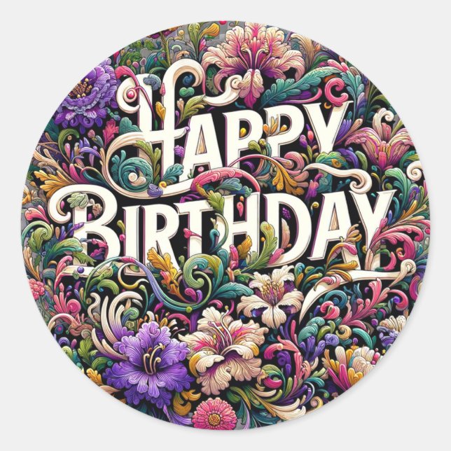 Pegatina de cumpleaños (Anverso)