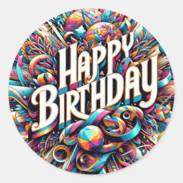 Pegatina de cumpleaños