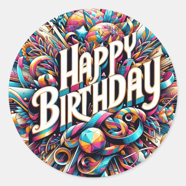 Pegatina de cumpleaños (Anverso)