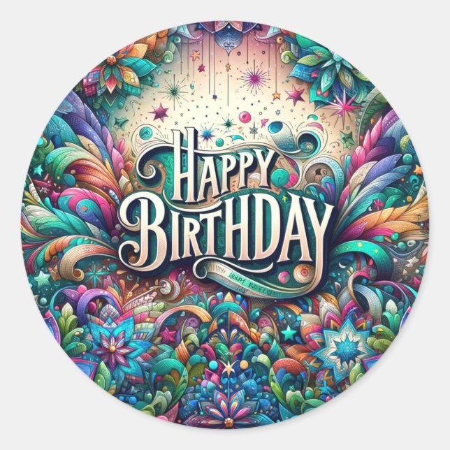 Pegatina de cumpleaños (Anverso)