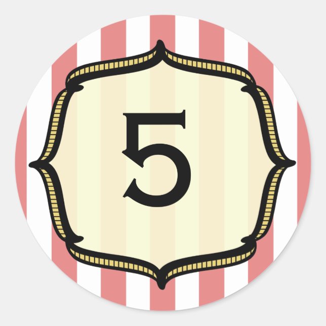 Pegatina de cumpleaños Circus (Anverso)