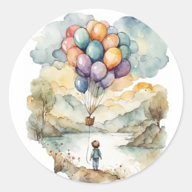 Pegatina de Cumpleaños de Arriba, Arriba y Fuera (Anverso)