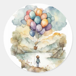 Pegatina de Cumpleaños de Arriba, Arriba y Fuera