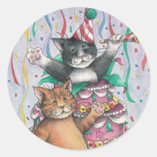 Pegatina de cumpleaños de B y T #1