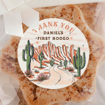 Pegatina de cumpleaños de Cowboy del país occident