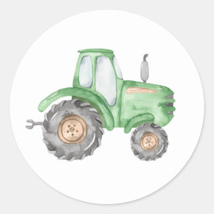 Pegatina de cumpleaños de Green Tractor
