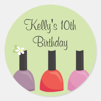 Pegatina de cumpleaños de Nail Polaco