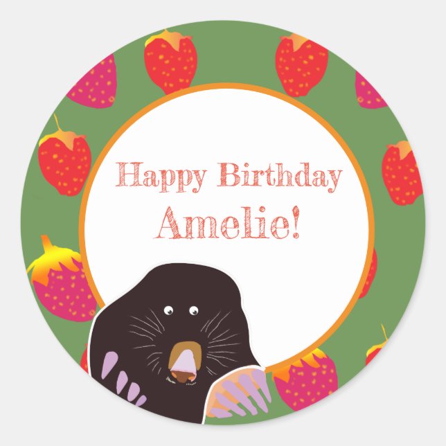 Pegatina de cumpleaños para niños (Anverso)