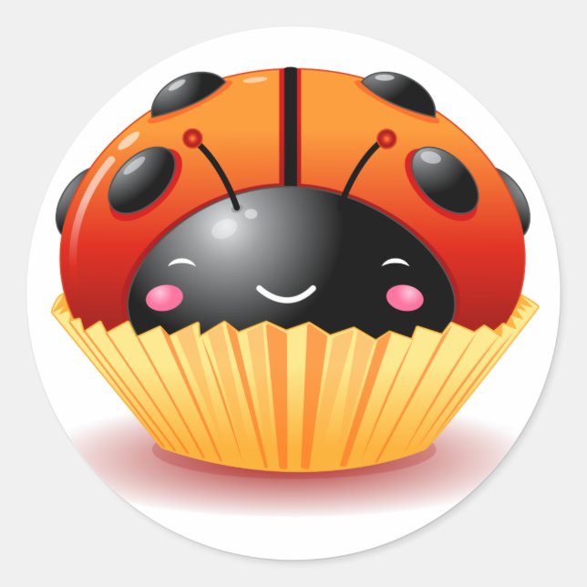 Pegatina de Cupakes de Ladybug (Anverso)