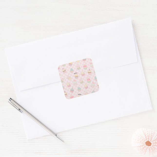 Pegatina de Cupcakes Square (Subido por el creador)