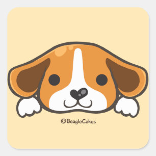 Pegatina de Cute Beagle