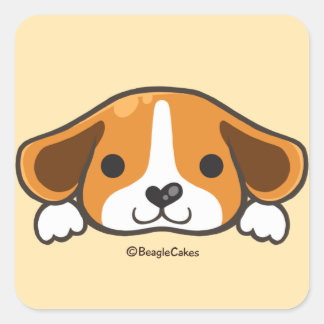 Pegatina de Cute Beagle