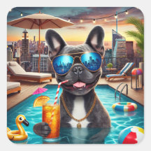 Pegatina de Cute Frenchie