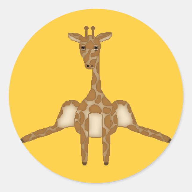 Pegatina de Cute Giraffe (Anverso)
