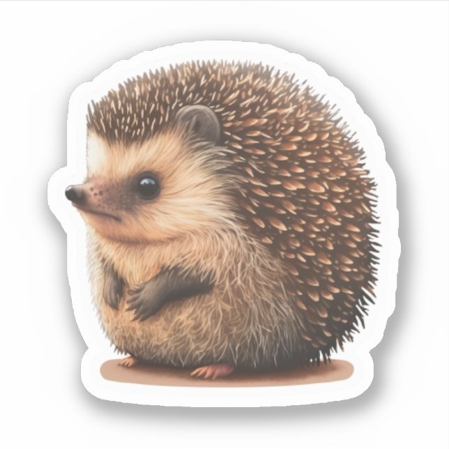 Pegatina de Cute Hedgehog (Anverso)