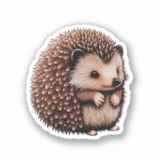 Pegatina de Cute Hedgehog