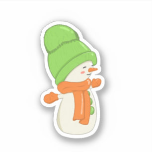 Pegatina de Cute Snow