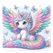 Pegatina de Cute Unicorn