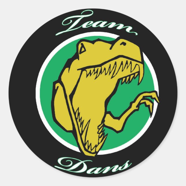 Pegatina de dans del equipo negro (Anverso)