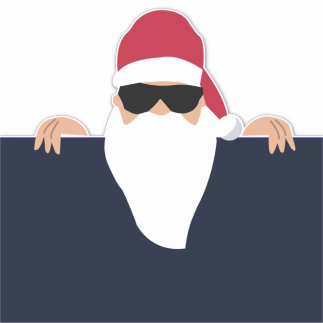PEGATINA DE DECISIÓN DE AUTO DE SANTA CLAUS FUNNY (Anverso)