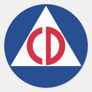 pegatina de defensa civil