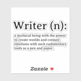 Pegatina de definición de escritor