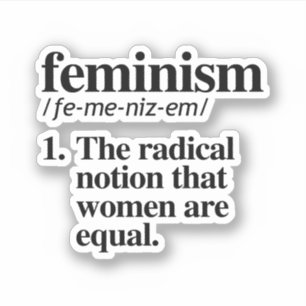 Pegatina de definición de feminismo