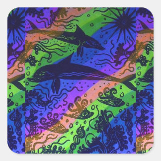 Pegatina de delfines