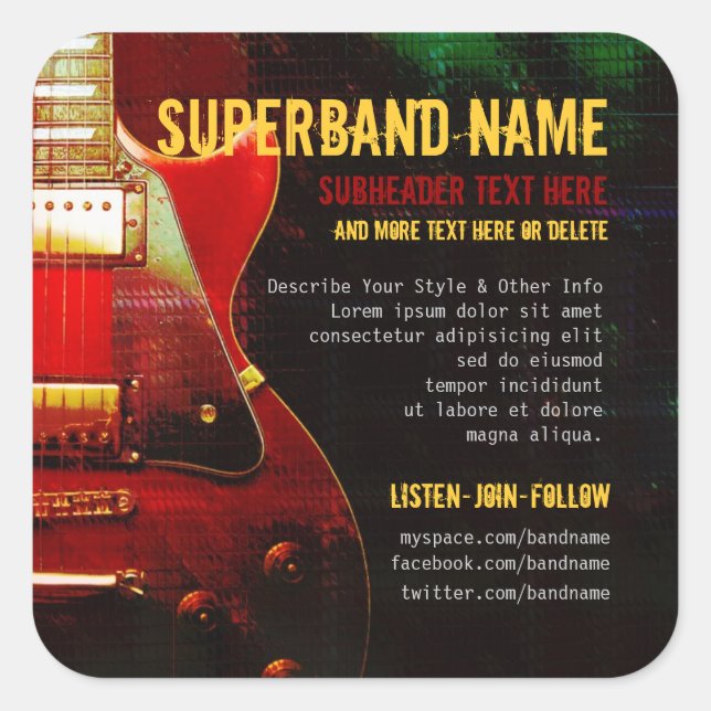 Pegatina de demostración de la Super Banda de la G (Anverso)