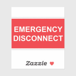 Pegatina de desconexión de emergencia