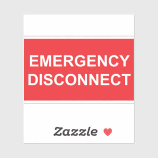 Pegatina de desconexión de emergencia