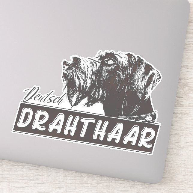 Pegatina de Deutsch Drahthaar (Detalle)