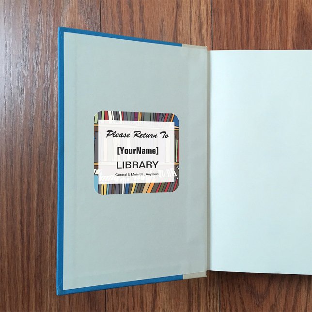 Pegatina de devolución de libros de biblioteca (Subido por el creador)