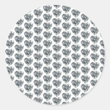 Pegatina de Diamantes del Corazón