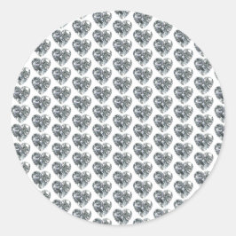 Pegatina de Diamantes del Corazón